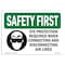 Signmission OSHA, Eye Protection Required When W/ Symbol, 10in X 7in Rigid Plastic, OS-SF-P-710-L-10605 OS-SF-P-710-L-10605 - alternate 1